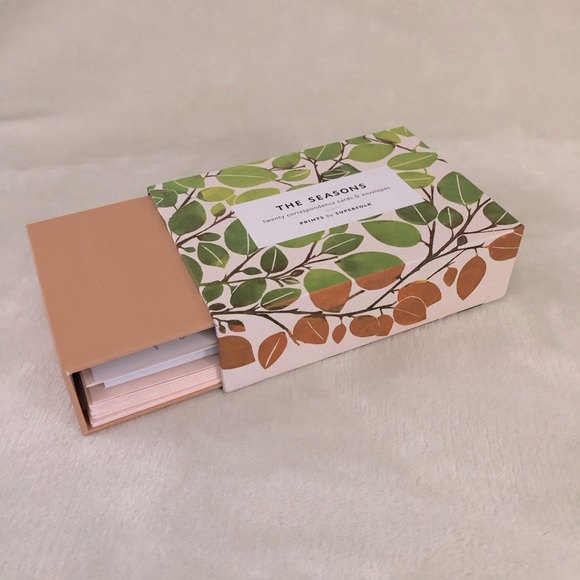 Cards & Sliding Box 20 cards & envelopes “The Seasons”  Prints by Superfolk - Picture 3 of 9